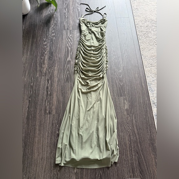 Windsor Jae Formal Mesh Ruched Mermaid Long Dress small - Picture 1 of 9